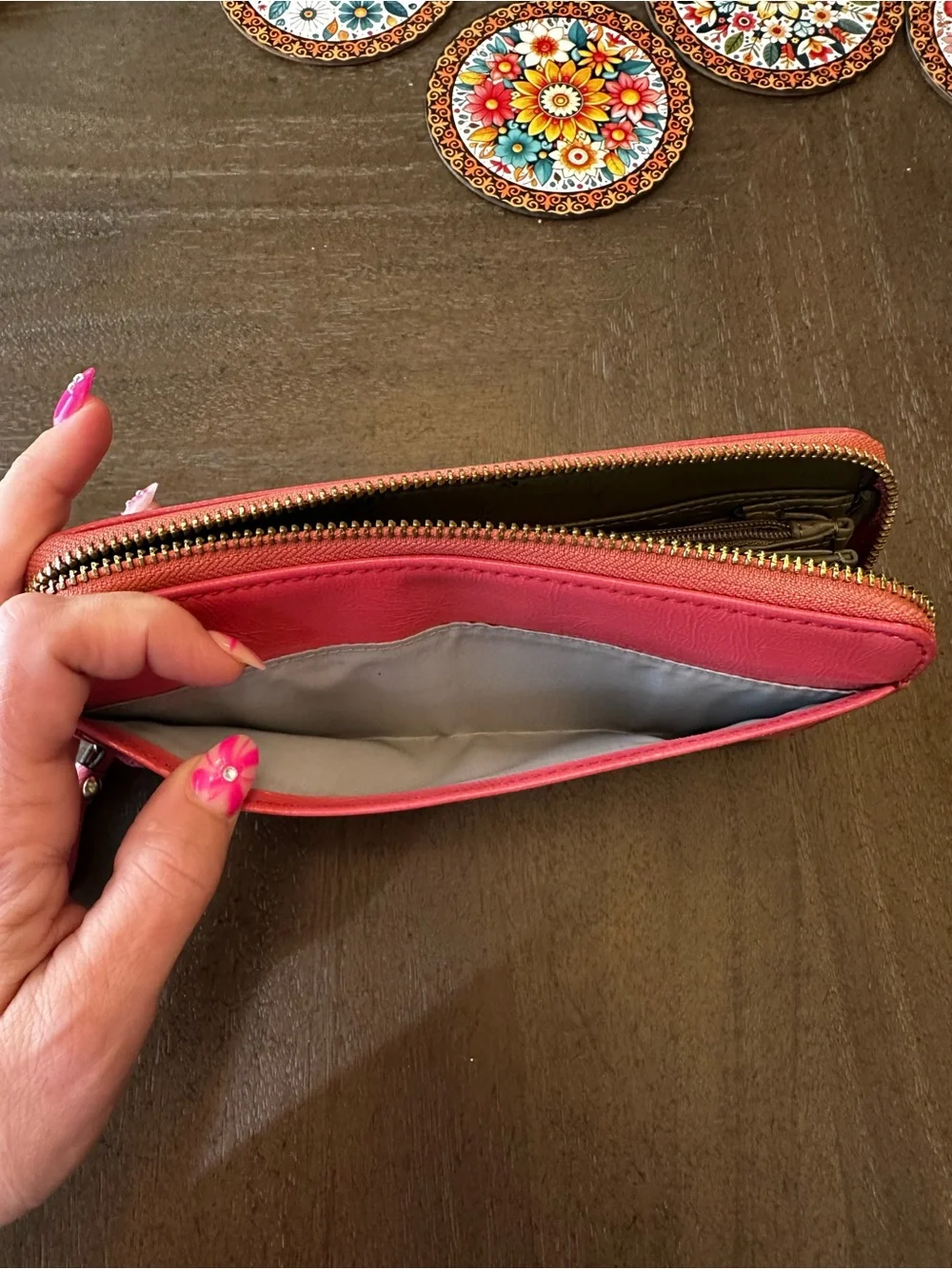 COACH Poppy Continental wallet- LOOK AT ALL PICS